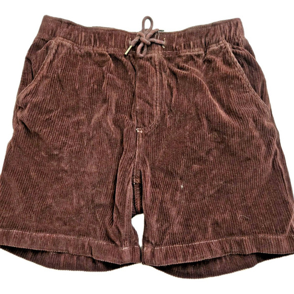 Faherty Other - Faherty‎ Burgundy Corduroy Drawstring Shorts Pockets Size Small Mens